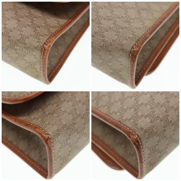 CELINE Macadam Canvas Shoulder Bag PVC Beige - Picture 16 of 16